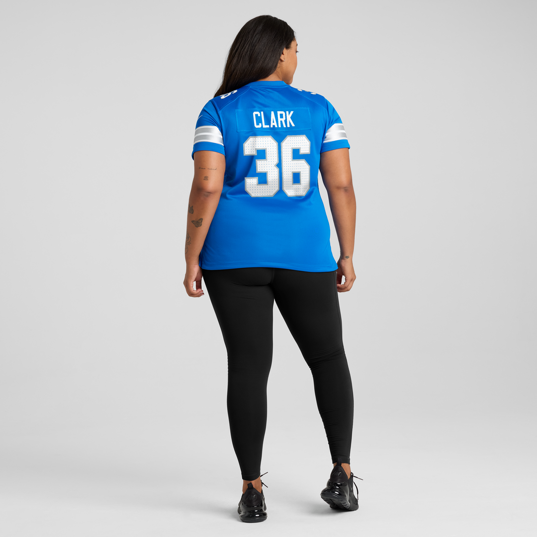 Chuck Clark Detroit Lions Nike Women's Team Game Jersey -  Blue