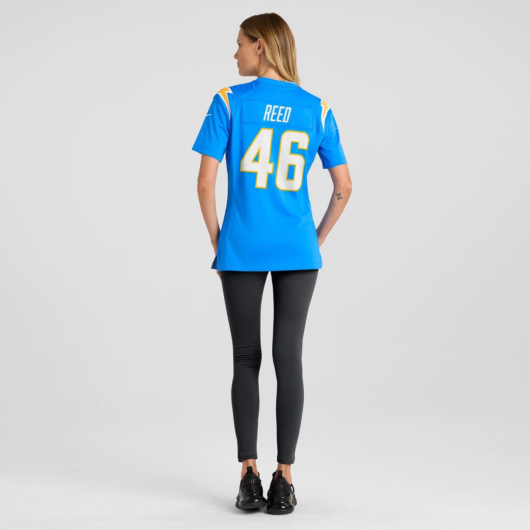 Nikko Reed Los Angeles Chargers Nike Women's Team Game Jersey -  Powder Blue