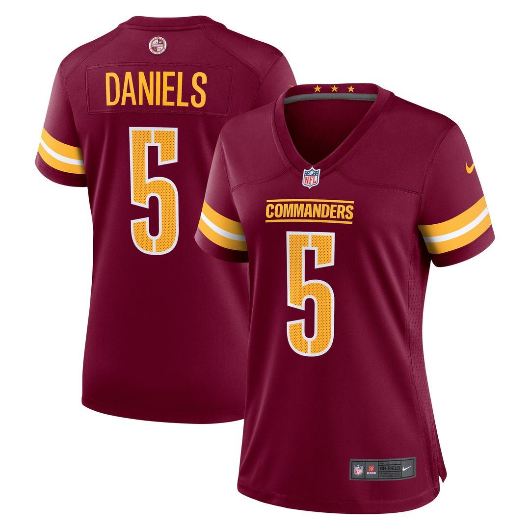Jayden Daniels Washington Commanders Nike Women's  Player Game Jersey - Burgundy