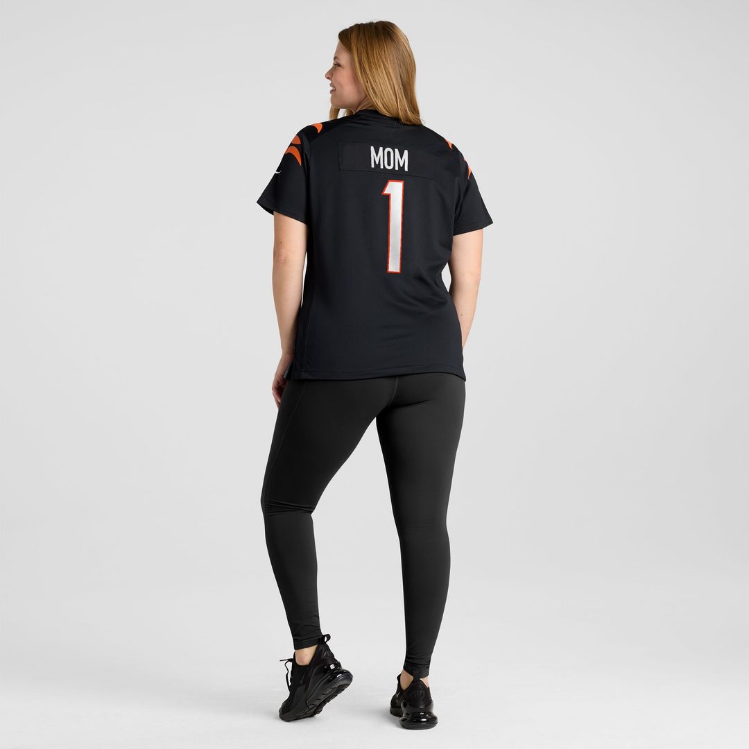 Number 1 Mom Cincinnati Bengals Nike Women's Game Jersey - Black