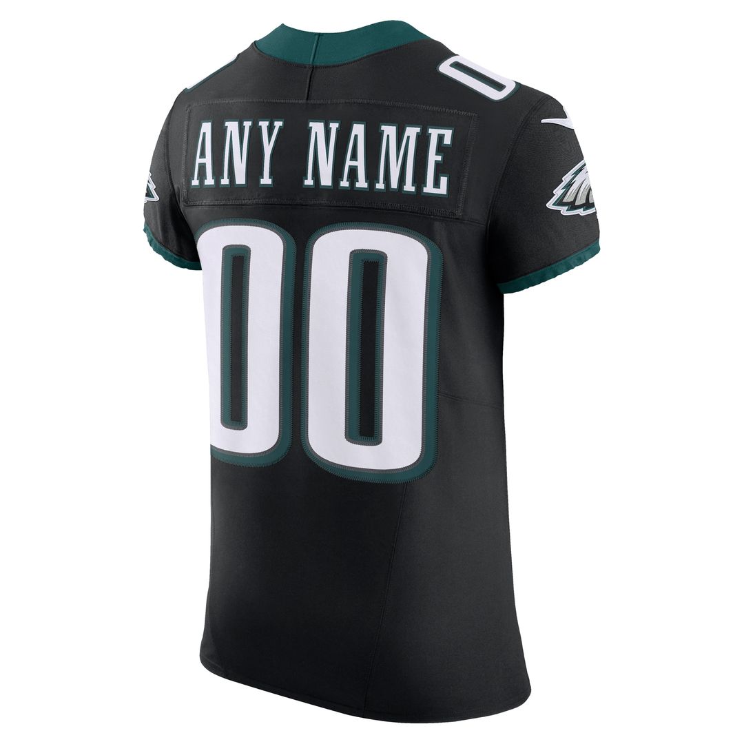 Philadelphia Eagles Nike Alternate Vapor F.U.S.E. Elite Custom Jersey -  Black