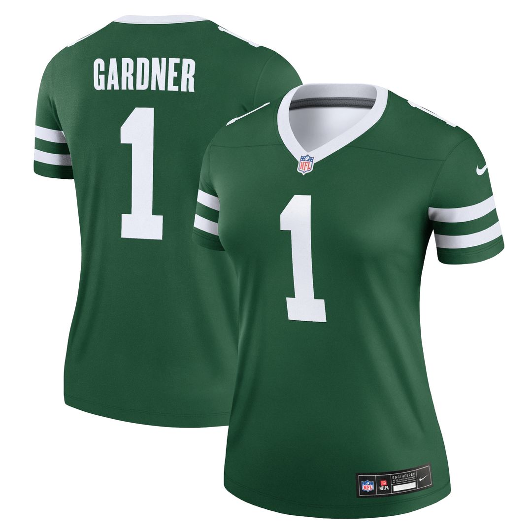 Ahmad Sauce Gardner New York Jets Nike Women's Alternate Legend Player Performance Top - Legacy Black