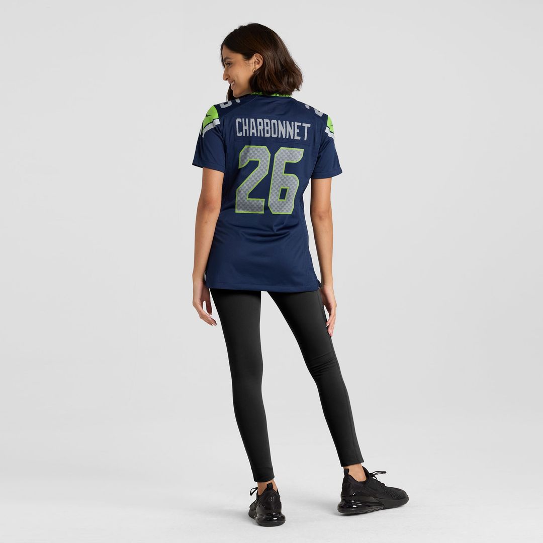 Zach Charbonnet Seattle Seahawks Nike Women's Team Game Jersey -  College Navy