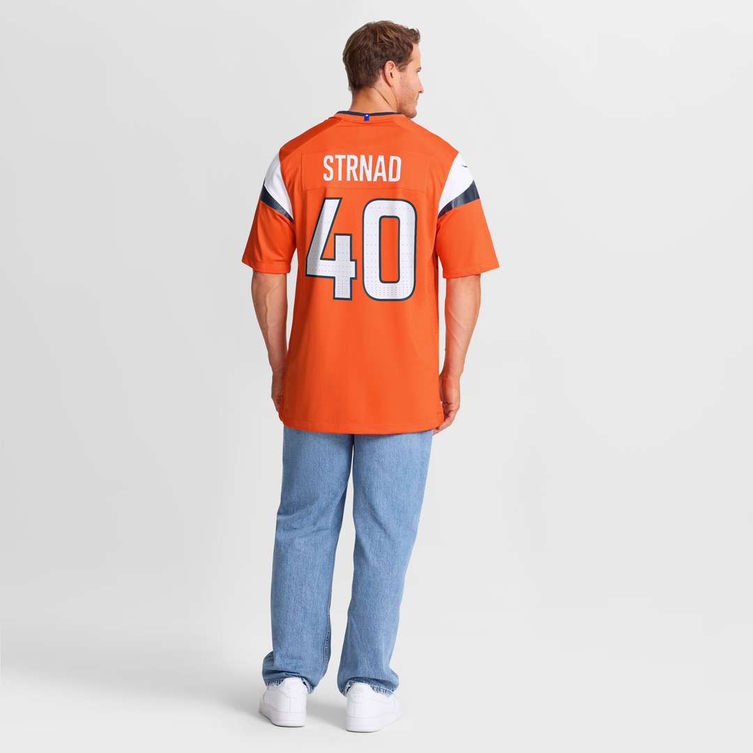 Justin Strnad Denver Broncos Nike Team Game Jersey -  Orange