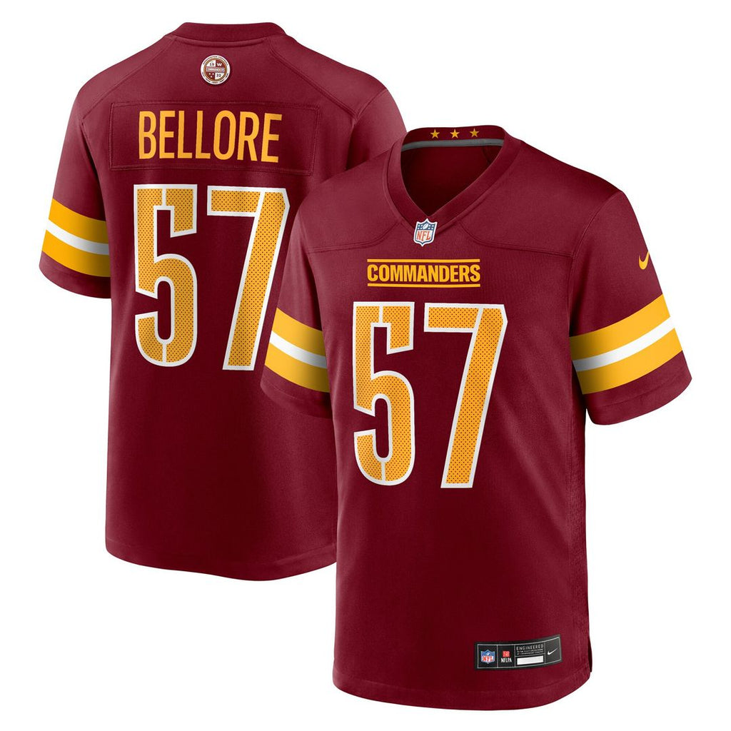 Nick Bellore Washington Commanders Nike Team Game Jersey -  Burgundy