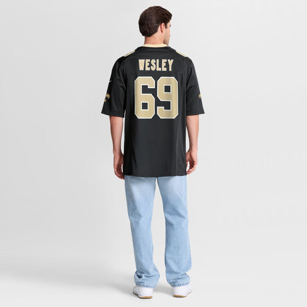 Barry Wesley New Orleans Saints Nike Team Game Jersey -  Black