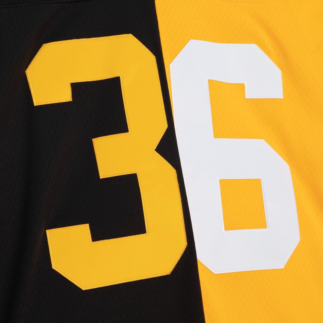 Jerome Bettis Pittsburgh Steelers Mitchell & Ness 1996 Split Legacy Replica Jersey - Black/Gold