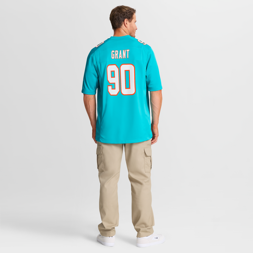 Kenneth Grant Miami Dolphins Nike Team Game Jersey - Aqua