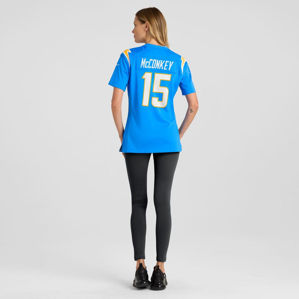 Ladd McConkey Los Angeles Chargers Nike Women's  Game Jersey -  Powder Blue