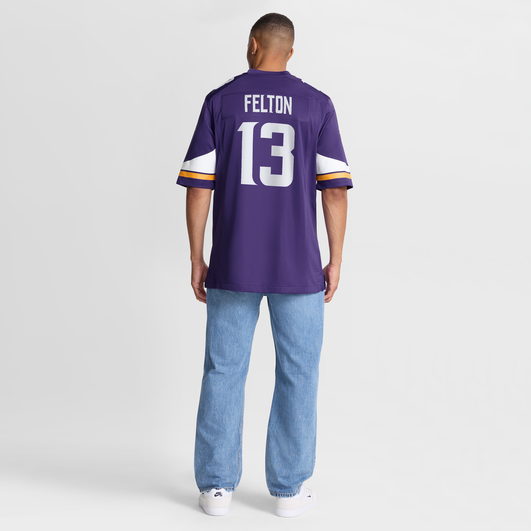 Tai Felton Minnesota Vikings Nike Team Game Jersey -  Purple