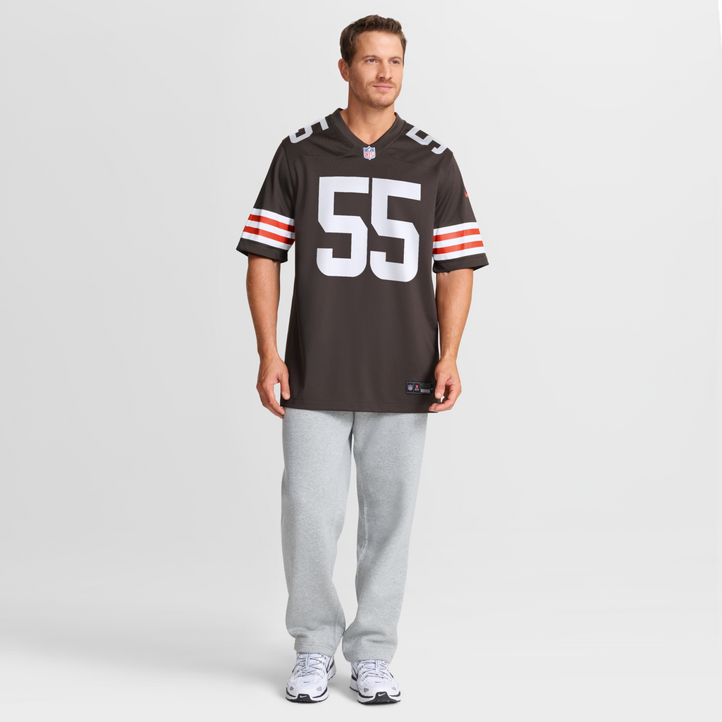 Cleveland Browns Spencer Fano Nike 2026 NFL Draft First Round Pick No. 9 Team Game Jersey - Brown