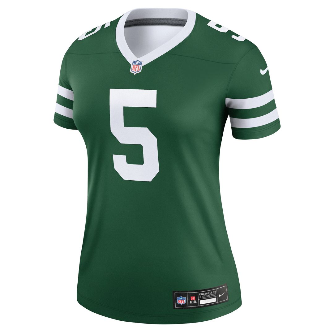 Garrett Wilson New York Jets Nike Women's Alternate Legend Player Performance Top - Legacy Black